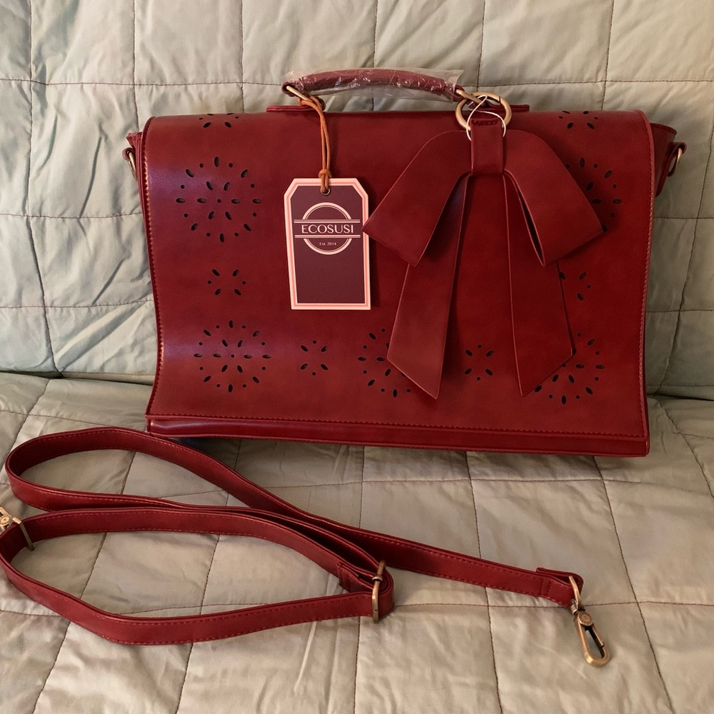 ECOSUSI Women’s Bow Briefcase **BNWT**
